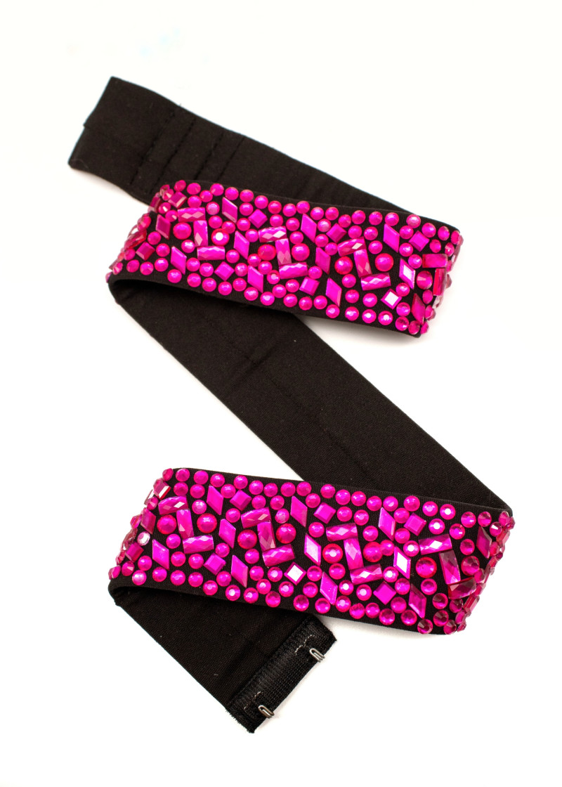 Пояс Grand Prix Jill мікрополіамід, чорний, Fuchsia, XL-XXL