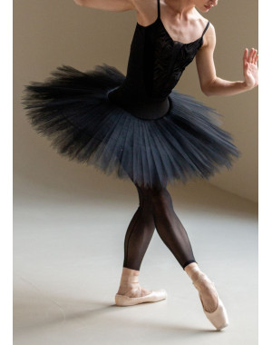 BAJADERKA - Пачка репетиц.(7слоев), на кольце тюль, black, 152-158см