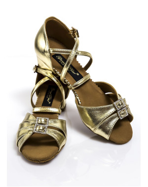 Туфлі бальні блок каблукі JIVE, шт. матеріал штучна шкіра, золото, 37