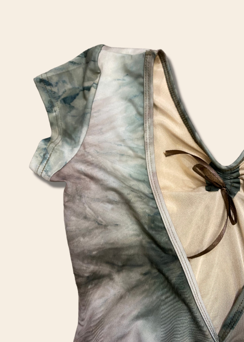 MARBLE - Купальник COLOMBINA КР,крылышко 90%вискоза, 10%эластан, mystic green, XS