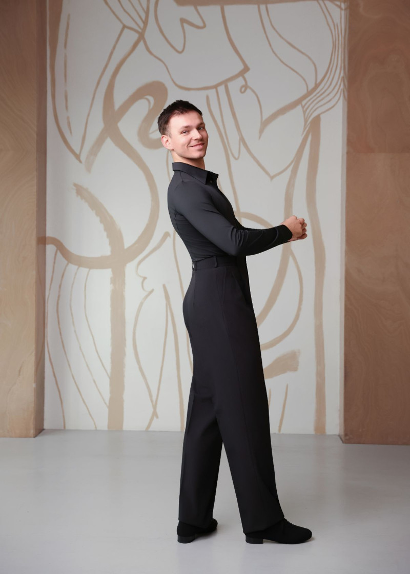 Штани для бальних танців MARK, для латини габардин, чорний, S