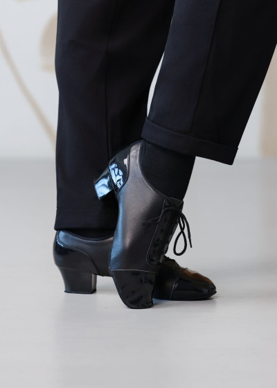 Туфлі бальні для латини RICCARDO шкіра+лак, чорний, 37