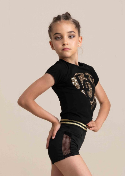 Шорти короткі FLASH мікрополіамід+сітка, чорний, 134см