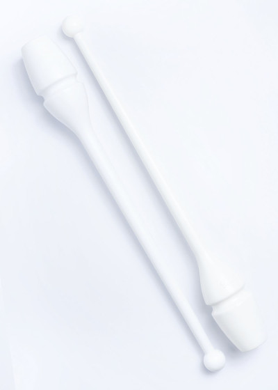 Булави для гімнастики SASAKI MJ-38H, 36см гума, White (W), 36cm, 110g