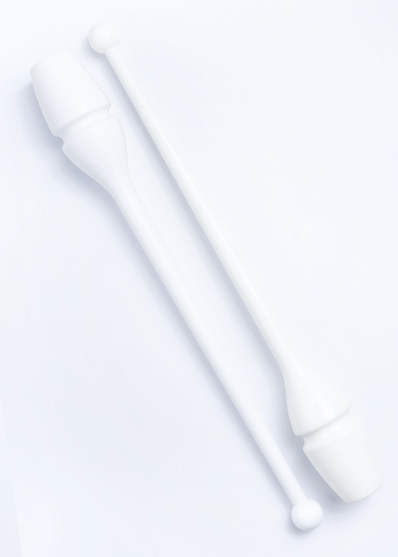 Булави для гімнастики SASAKI MJ-38H, 36см гума, White (W), 36cm, 110g