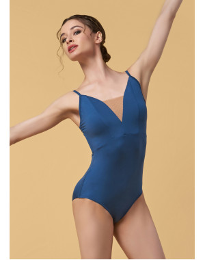 LESSON #1 - Купальник BRIELLE бретели со вставкой микрополиамид+сетка, джинс, 152см