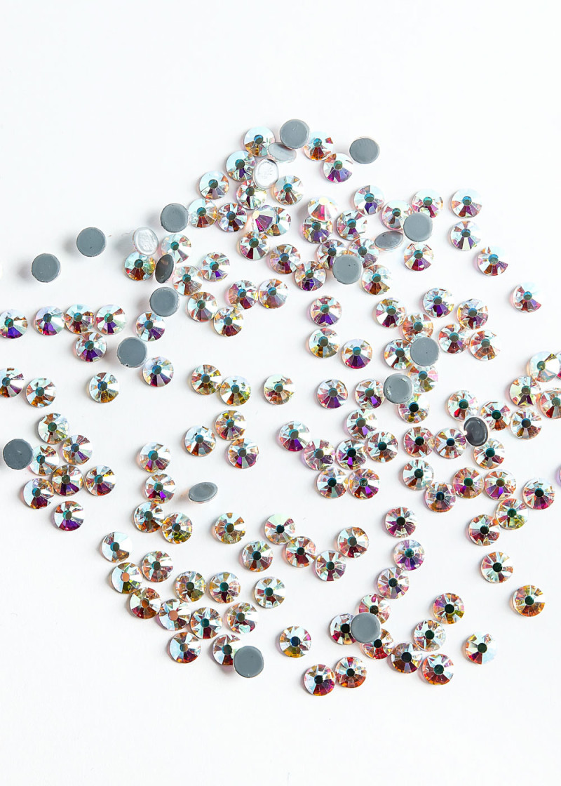 PALOMA - Ф-ка КР, стразы " Гимн-ка с лентой" 90%хлопок, 10%эластан, черный, Crystal AB, 116см