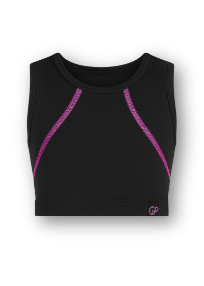 Топ майка MARSELLA нейлон, black+galaxy, 116см