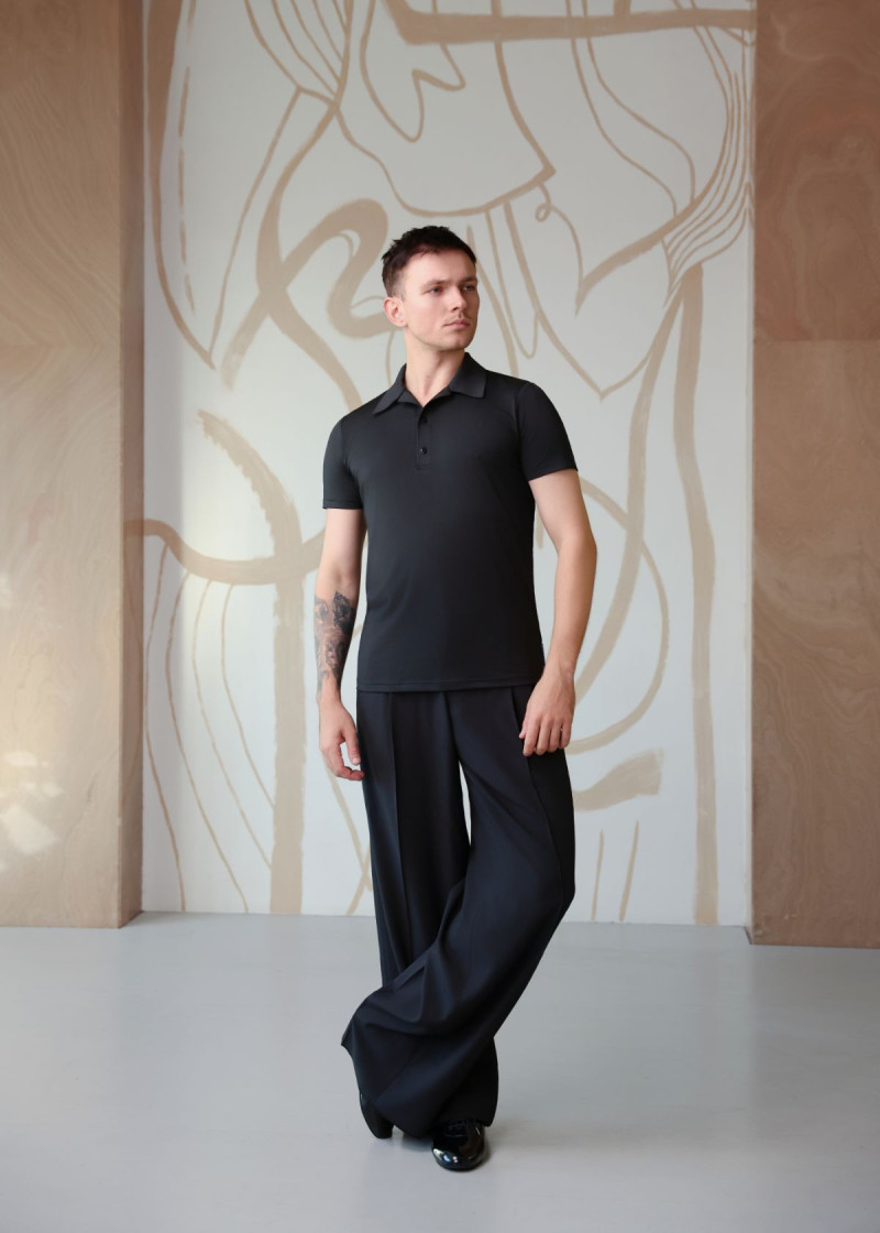 PETER - Футболка-поло микрополиамид, черный, L