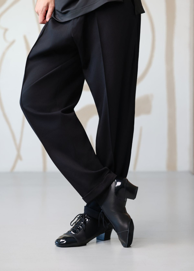 Туфлі бальні для латини RICCARDO шкіра+лак, чорний, 40