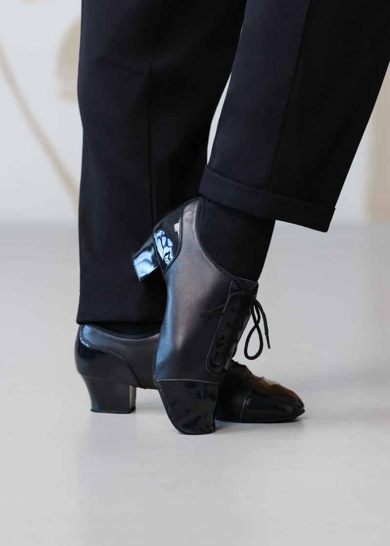 Туфлі бальні для латини RICCARDO шкіра+лак, чорний, 40