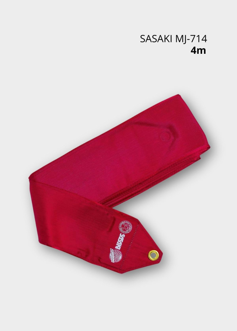 Лента MJ-714 сатин-шелк, Red (R), 4m