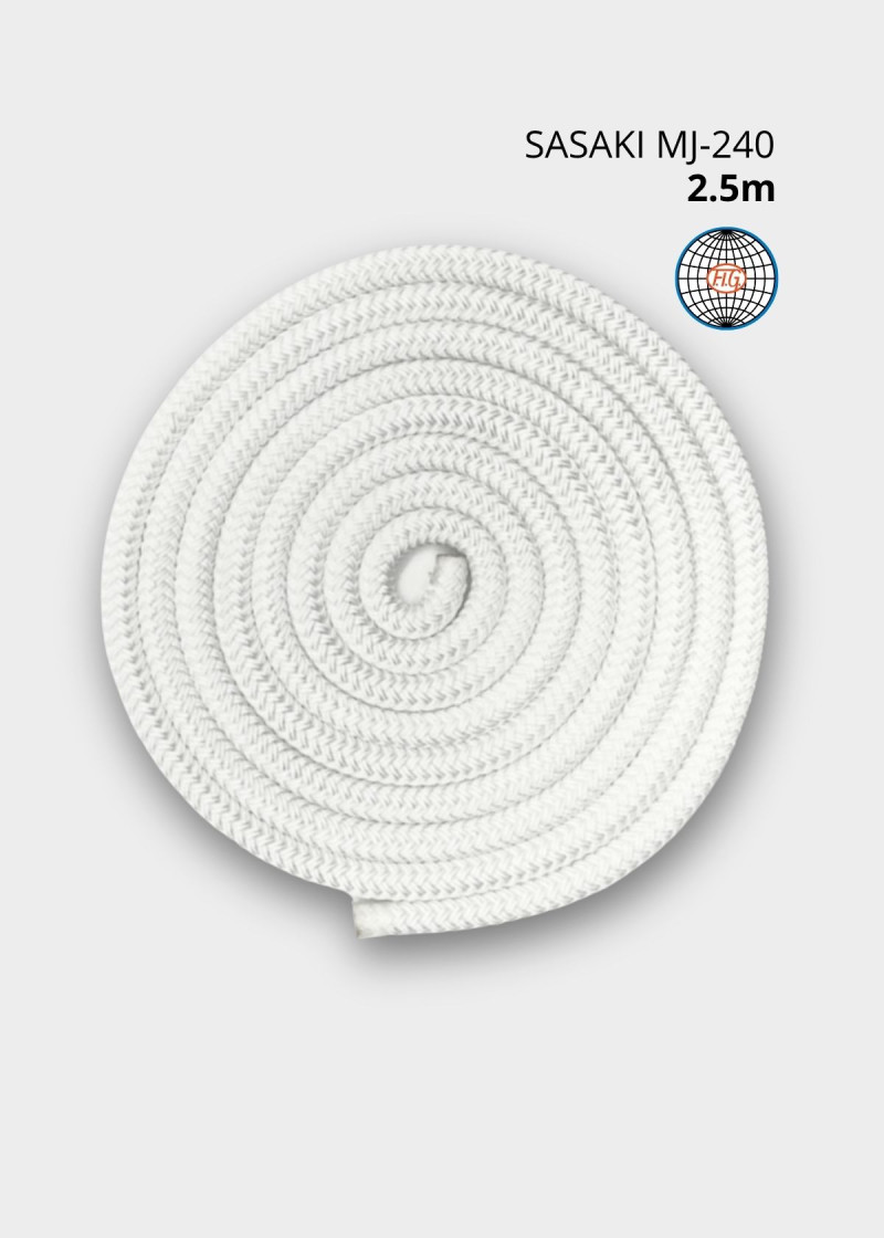 Скакалка MJ-240 полиэстер, White (W), 2,5cm