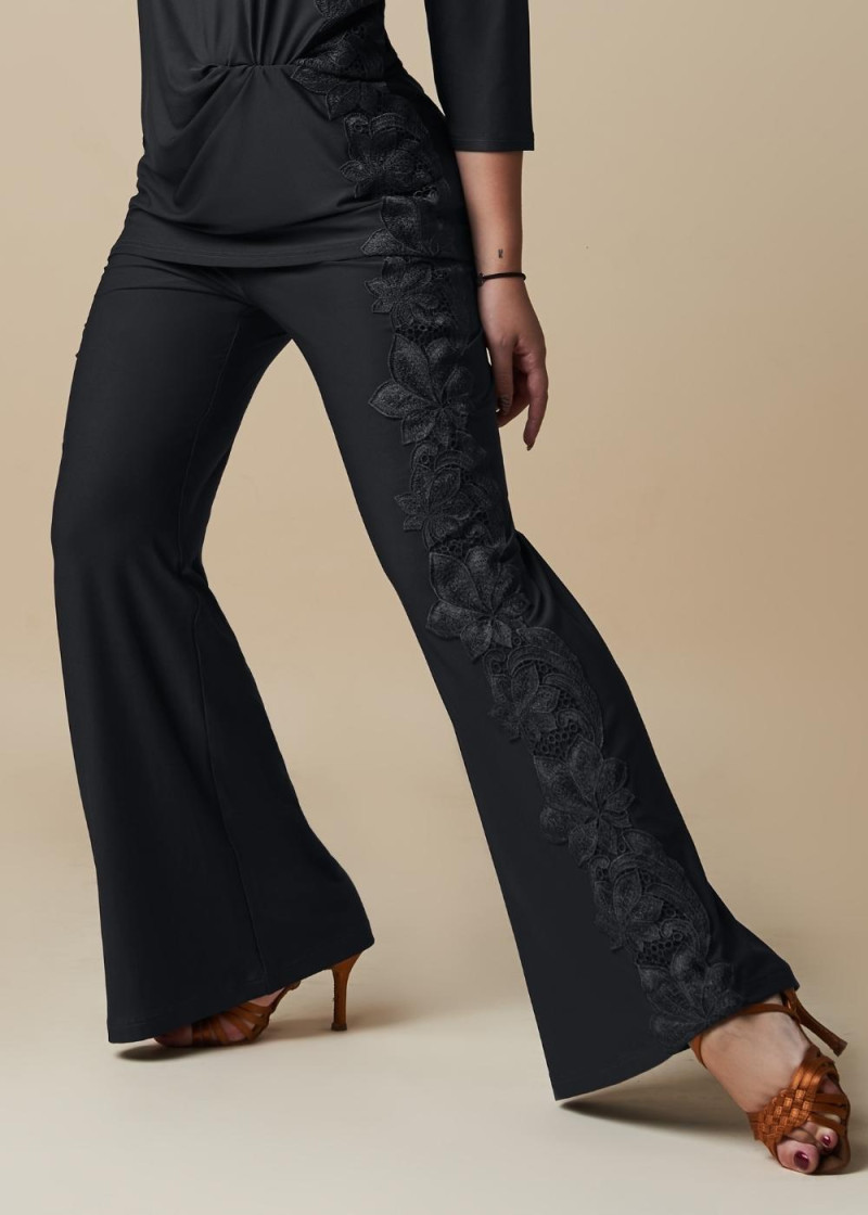 KVITUCHA - Брюки прямые ZLATA микрополиамид, черный, S