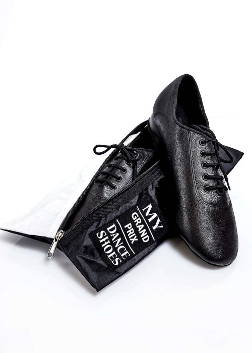 Сумка для обуви с нашивкой чёрный+белый