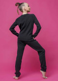 OLIMPIC - Спорт.костюм с декором "Born to Dance" 90%хлопок, 10%эластан, черный, 122см