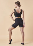 Жіночі шорти подовжені для танців та гімнастики MA мікрополіамід, чорний, 152см