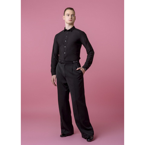 Штани для бальних танців JORDAN, для стандарту габардин, чорний, 152см