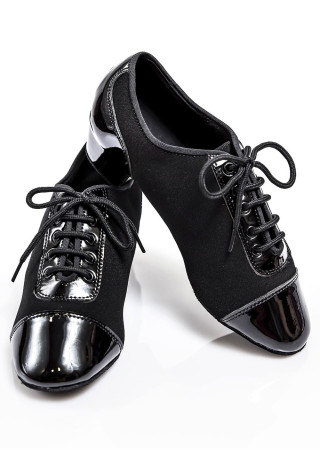 Туфлі бальні для латини RICCARDO текстиль oxford+лак, чорний, 43