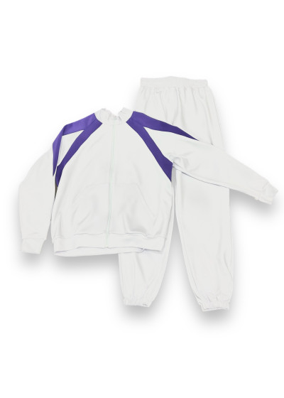 ORA - Спортивный костюм полиамид, белый+фиолет, 146см