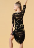 FANCY DANCY - Платье из сетки RUMOR сетка с принтом, черный+телесный, 128см