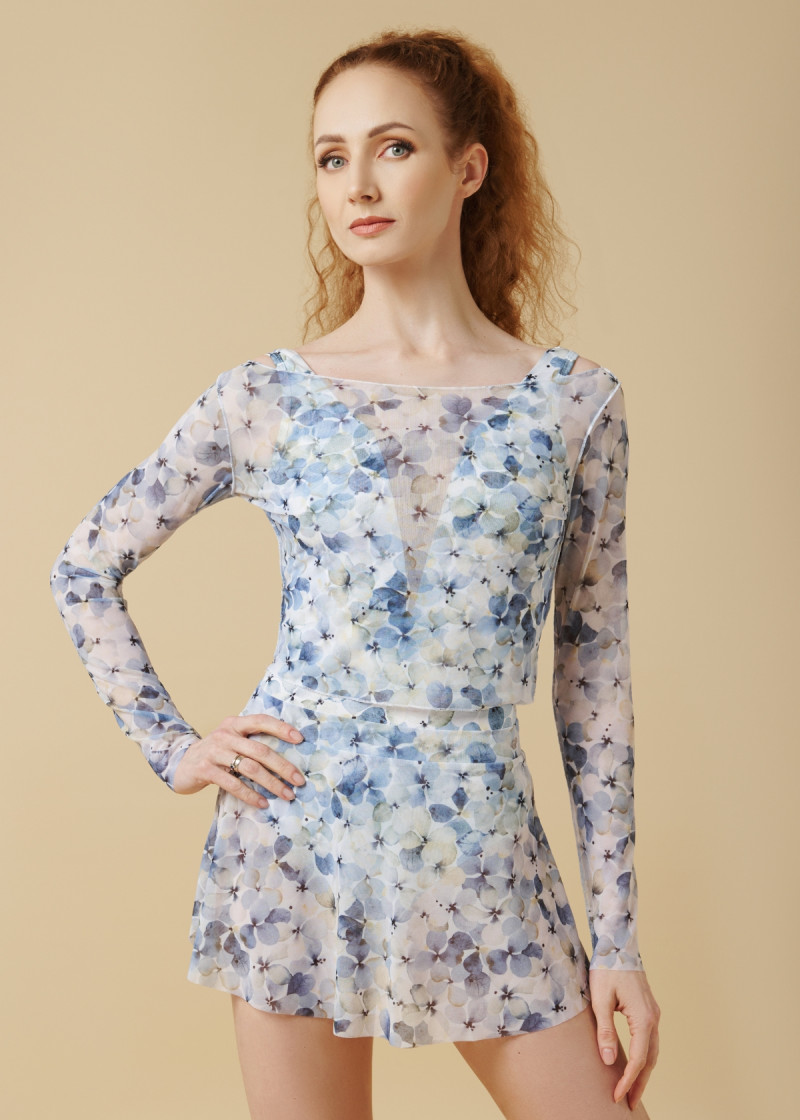 Хітон OLSEN MESH PRINT сітка з принтом, tivoli blue, XS-S