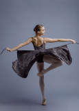 Хітон балетний OCTAVIA MARBLE 90%віскоза, 10%еластан , silver mocha, 152-158см