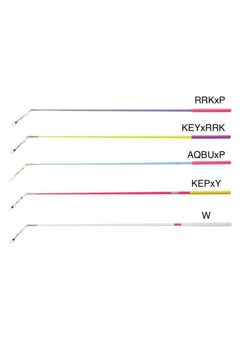 Палочка MJ-82 фибро-стекло, FluoYellow×Lilac (KEY×RRK) , 50cm