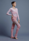 Гетри розігрівочні напіввовна, ніжно рожевий, 70cm