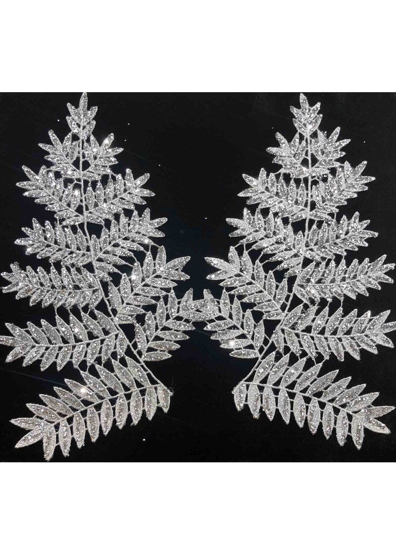 Лейсы 3D ROWAN 100%полиэстер, серебро, 26x17cm