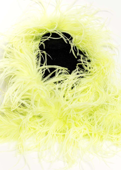 Боа страус тринитковий пір'я, tropic lime , 1.8m