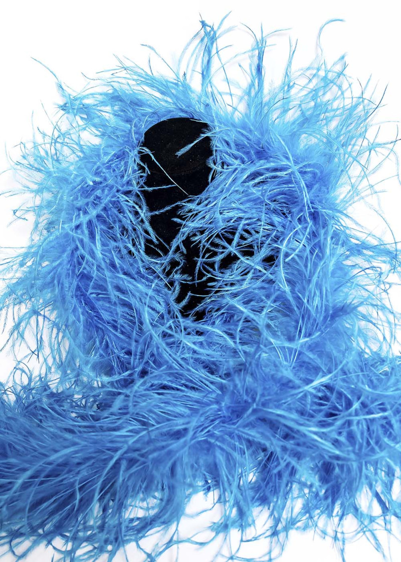 Боа страус Premium перо, Turquoise, 1.8m, трехниточный