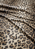 Лайкра принт Леопард з напиленням 90%поліестер, 10%еластан, коричневий, 1,55m