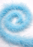 Боа страус двухниточный перо, голубой, 1.8m