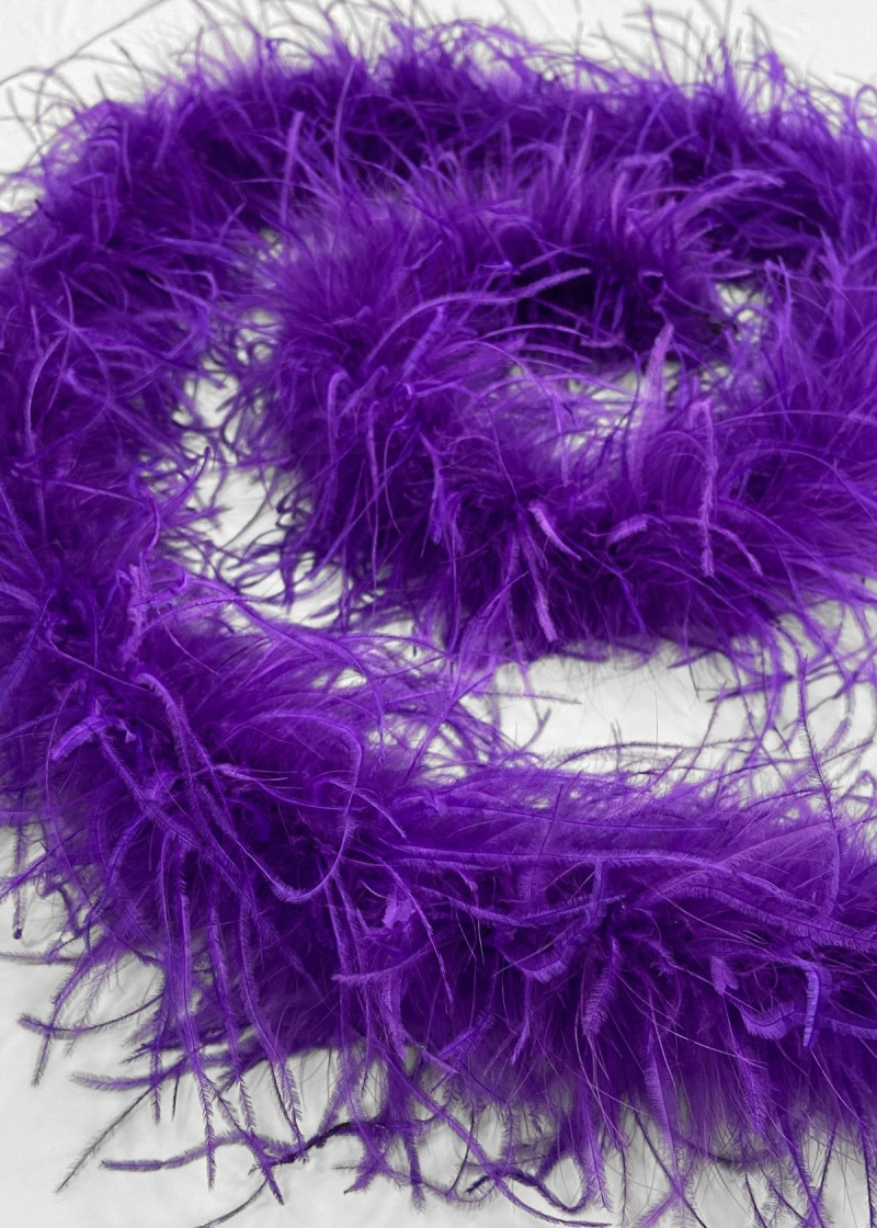 Боа страус Premium пір'я, purple rain, 1.8m, тринитковий