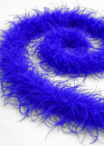 Боа страус Premium пір'я, cobalt, 1.8m, тринитковий