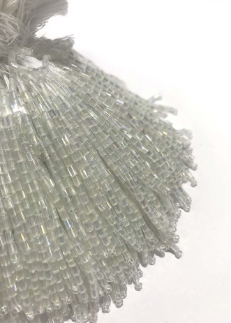 Стеклярусные нити стекло, Crystal AB, 7cm