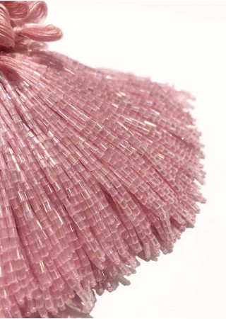 Стеклярусні нитки скло, Light Rose AB, 7cm