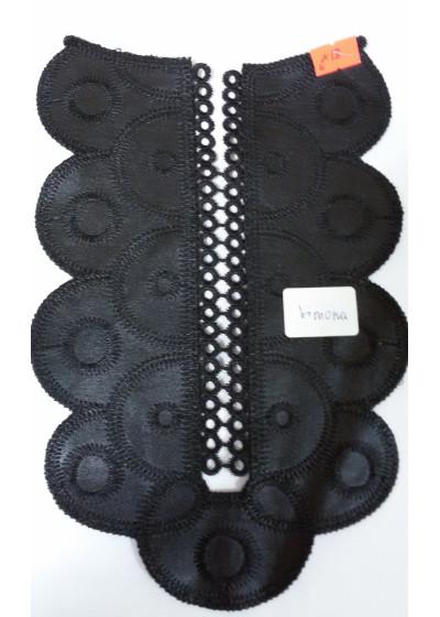 Лейсы-фрагменты кожаные SIMONA чёрный, 23x15cm