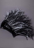 Пір'я на стрічці страус пір'я, чорний+білий, 20cm