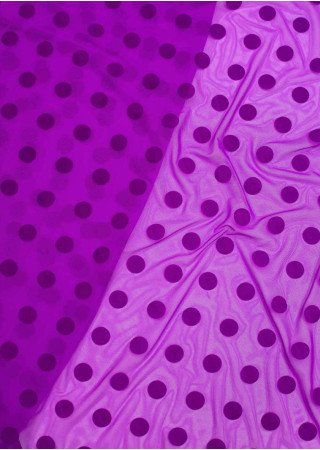 Сетка флок "Dot" 60%полиамид, 40%эластан, пурпурный, 1.5m