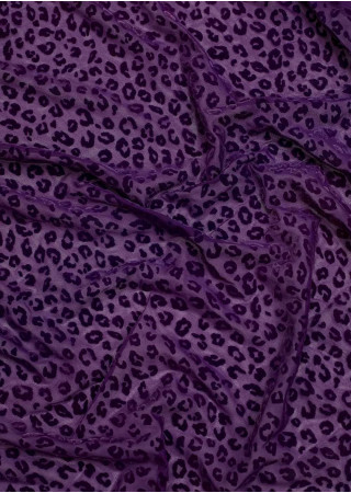 Сетка флок "Леопард" 60%полиамид, 40%нейлон, тёмно-фиолетовый, 1.5m