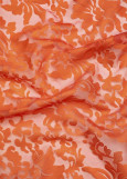 Органза текстура "Роза" 100%нейлон, оранжевый, 1.3m