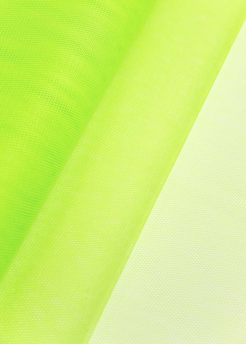 Фатин середньої жорсткості 100%нейлон, fluorescent green, 1.5m