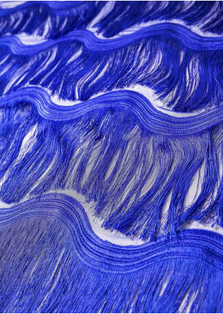 Фатин с декором DELAWARE 100%нейлон, синій, 1.4m