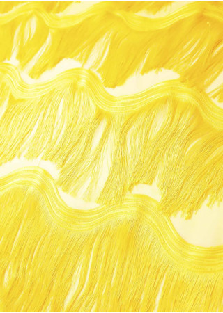 Фатин с декором DELAWARE 100%нейлон, жовтий, 1.4m