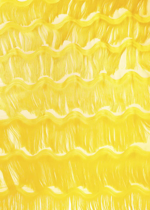 Фатин с декором "Delaware" 100%нейлон, желтый, 1.4m