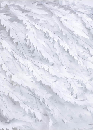 Фатин с декором "Annabelle" 100%полиэстер, белый, 1.6m