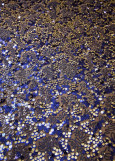 Паєточна тканина CLAIRE 60%поліамід, 40%еластан, темно синій-золото, 1.3m