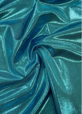 Лайкра Metallic Chrisanne Clover 80%полиамид, 20%эластан, Turquoise on Turquoise (CC), 1.5m